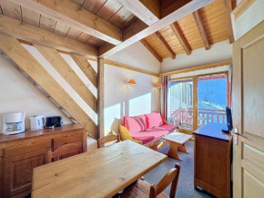 Appartement cosy 2 pièces + mezzanine, balcon sud, 6 pers, pistes et remontées à 50m - FR-1-178-397